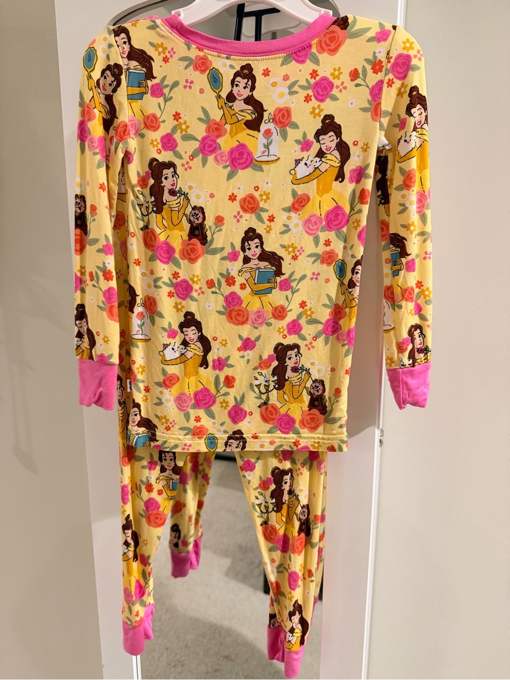 Little Sleepies beauty & the beast Yellow Floral Belle Character Pajama Set